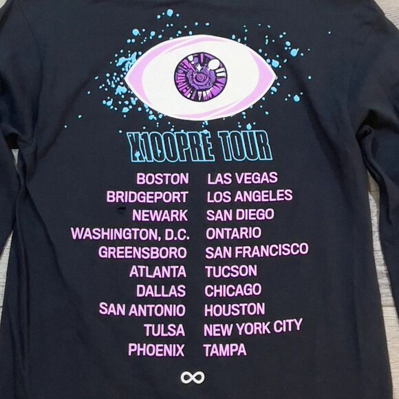 Bad Bunny x100Pre Tour Long Sleeve Shirt Black Concert Merch Tee - Size Small - Picture 6 of 6